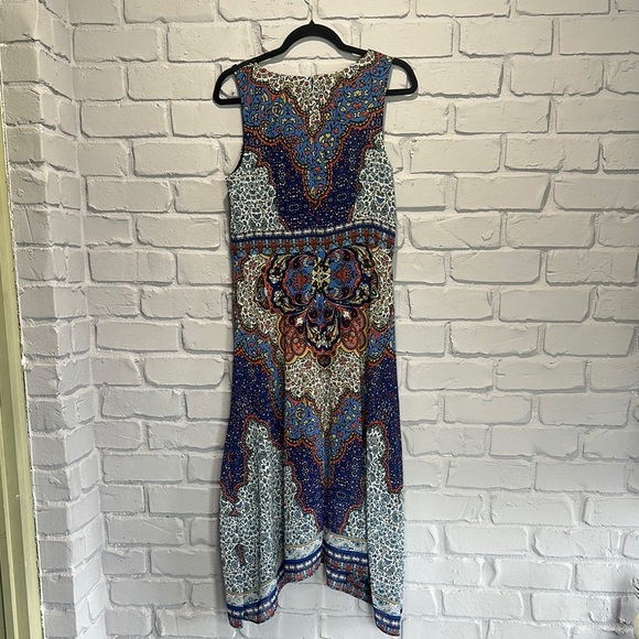 NWOT Studio One Blue and Red Maxi Dress size 8 - Picture 5 of 5